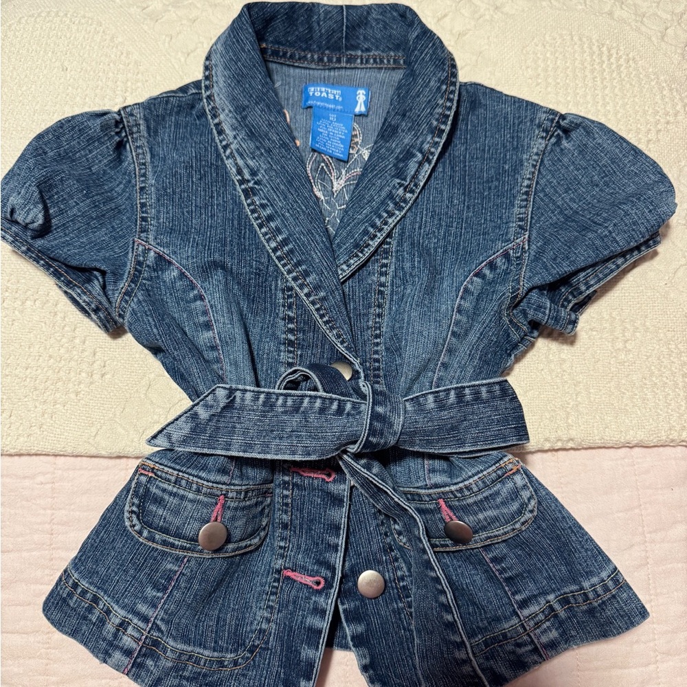 French Toast Denim Kids Jacket with Belt